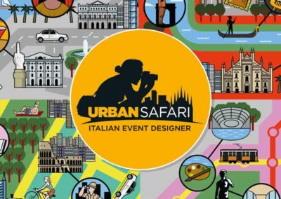 Urban Safari. Cartolina promozionale illustrata